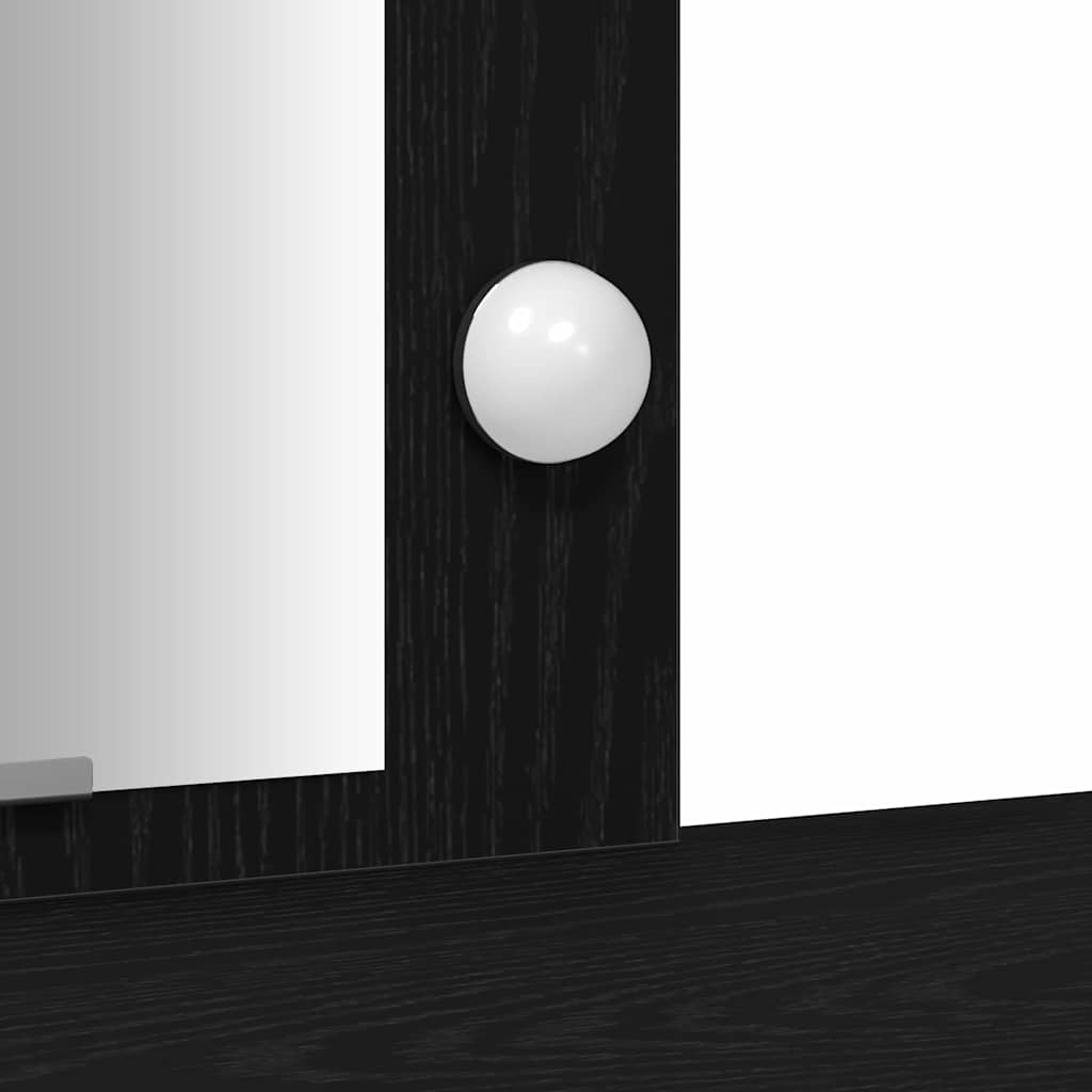 Schminktisch mit Tür Schwarz 102 x 33 x 135 cm Holzwerkstoff
