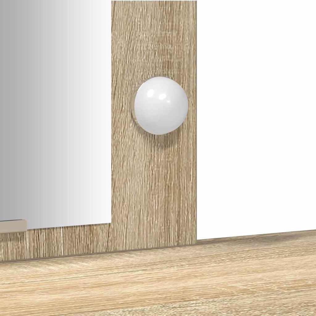 Schminktisch mit Speicher Braun 102 x 33 x 135 cm Holzwerkstoff