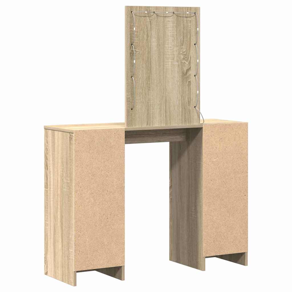 Schminktisch mit Speicher Braun 102 x 33 x 135 cm Holzwerkstoff