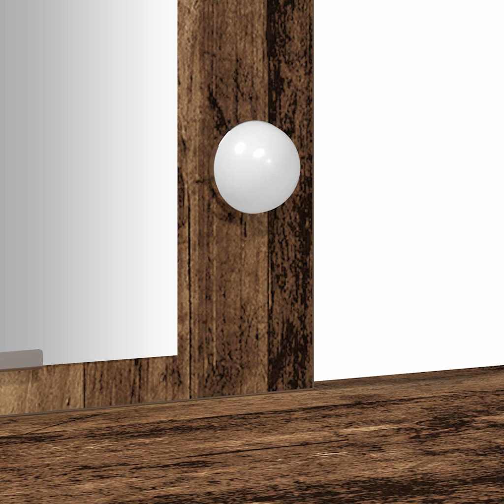 Schminktisch mit Speicher Braun 102 x 33 x 135 cm Holzwerkstoff