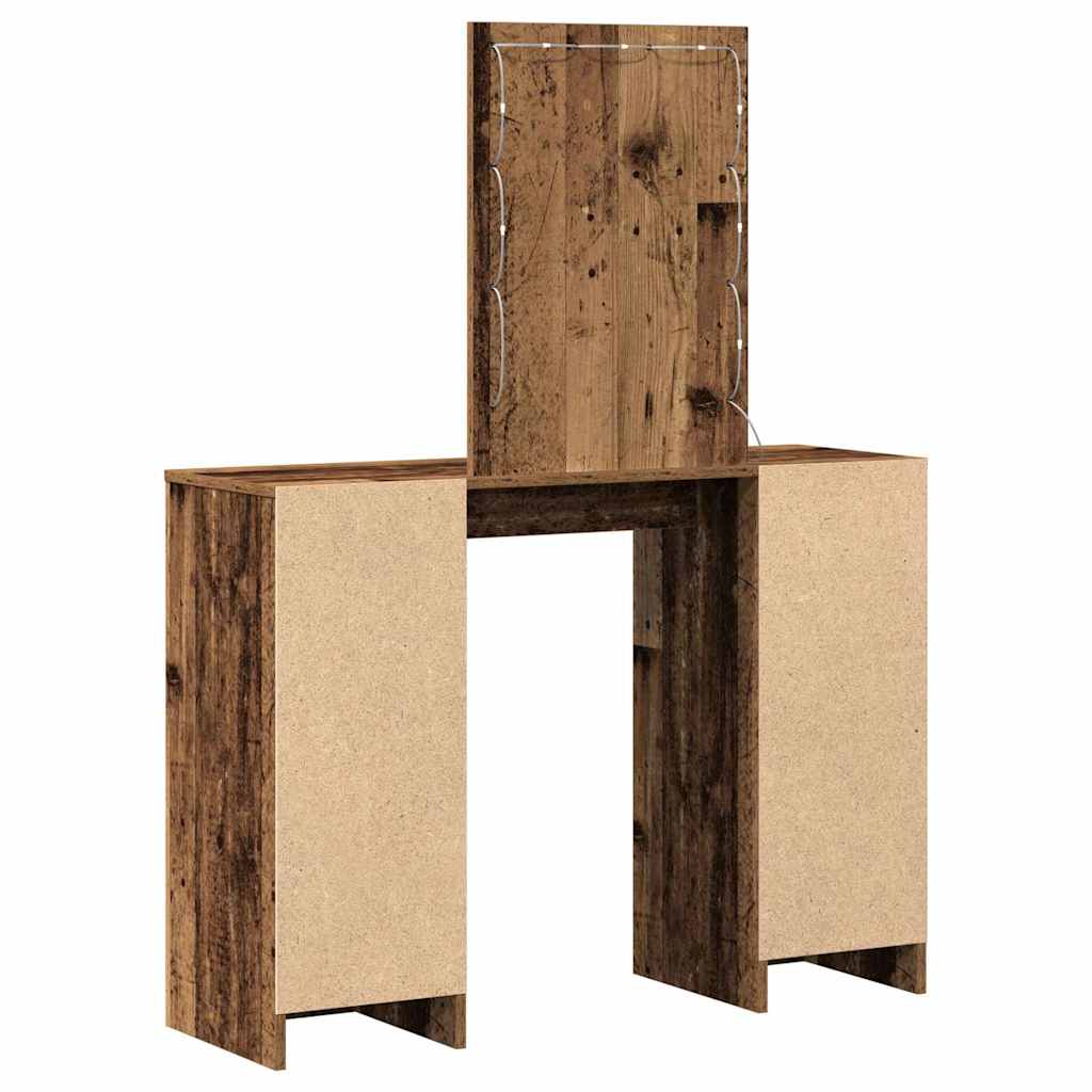 Schminktisch mit Speicher Braun 102 x 33 x 135 cm Holzwerkstoff