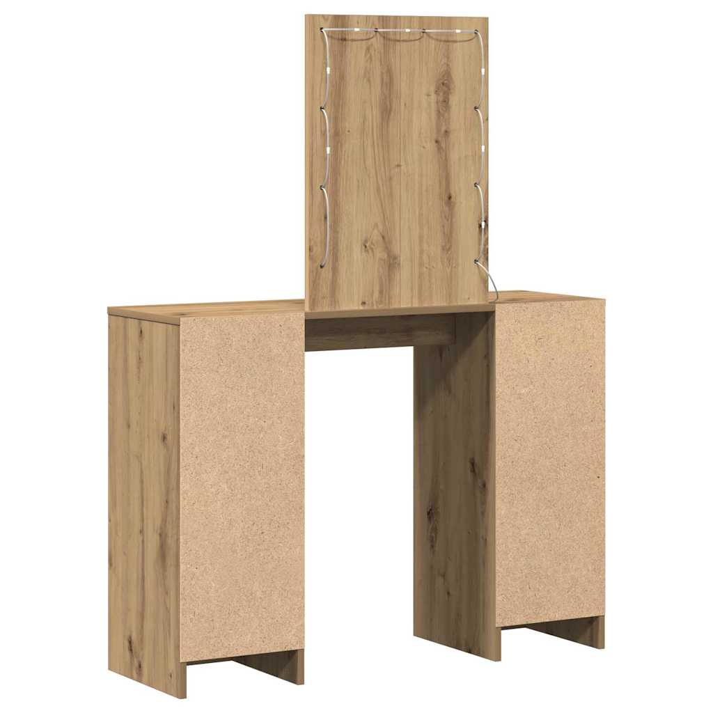 Schminktisch mit Speicher Braun 102 x 33 x 135 cm Holzwerkstoff