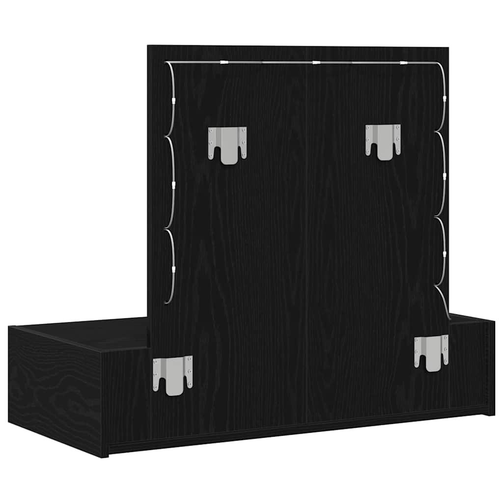 Schminktisch mit Speicher Schwarz 83 x 40 x 70 cm Holzwerkstoff
