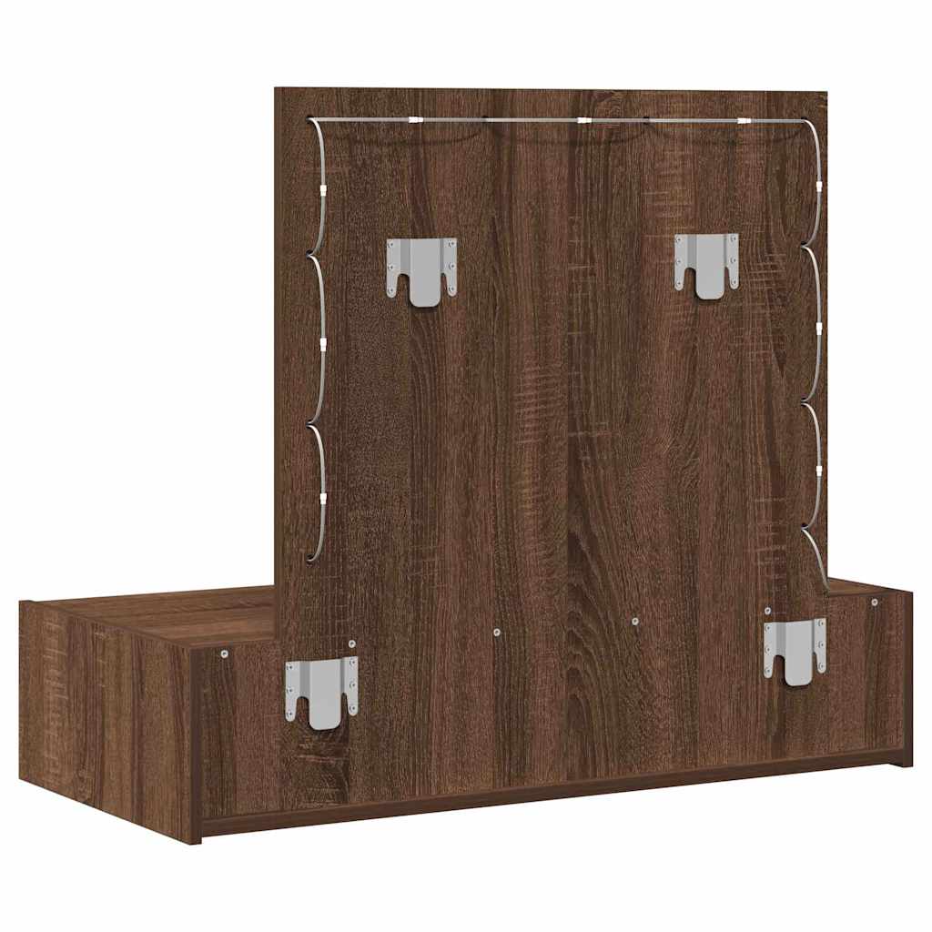 Schminktisch mit Schubladen Braun 83 x 40 x 70 cm Holzwerkstoff
