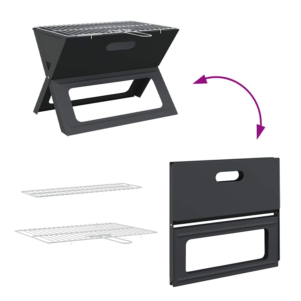 Outdoor Grill Schwarz 46 x 30 x 31 cm Stahl