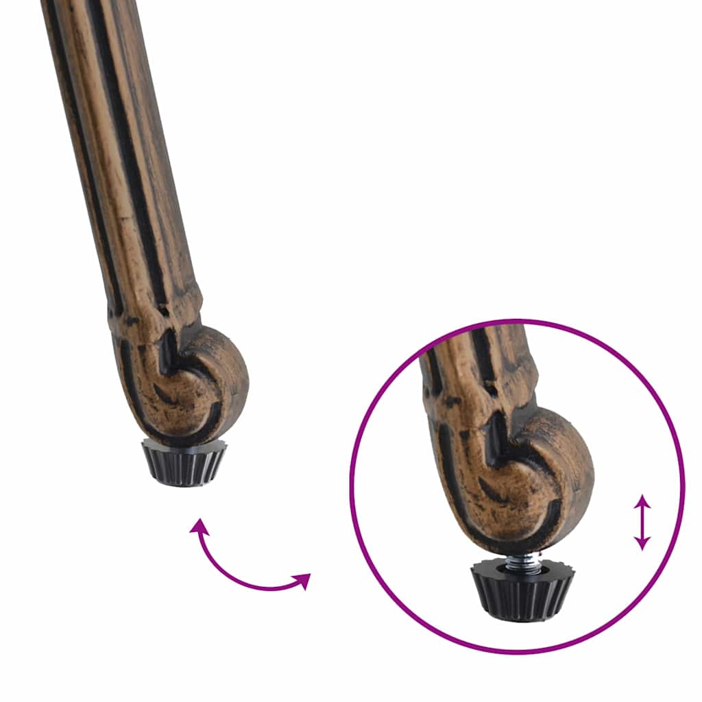 Gartenstuhl 2 pcs Bronze 55 x 56,5 x 91cm Aluminium