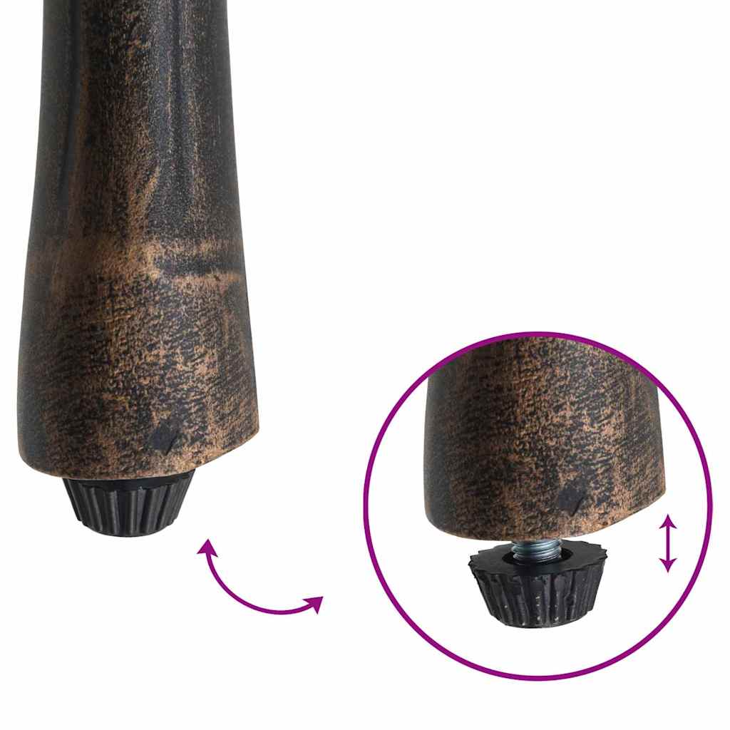 Gartenstuhl 2 pcs Bronze 55 x 56,5 x 91cm Aluminium