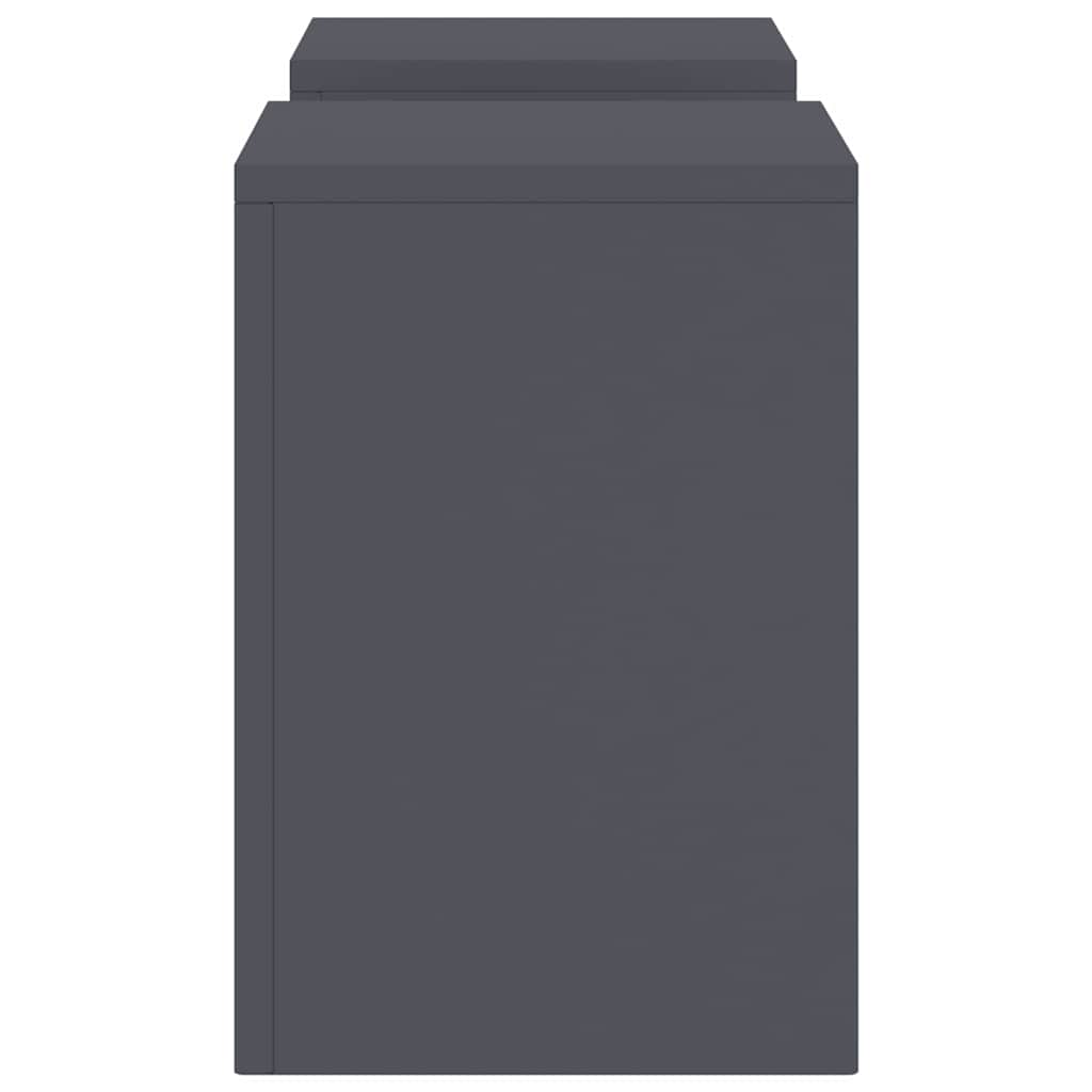 Pflanzenständer 2 pcs Anthrazit 24 x 24 x 35 cm Stahl