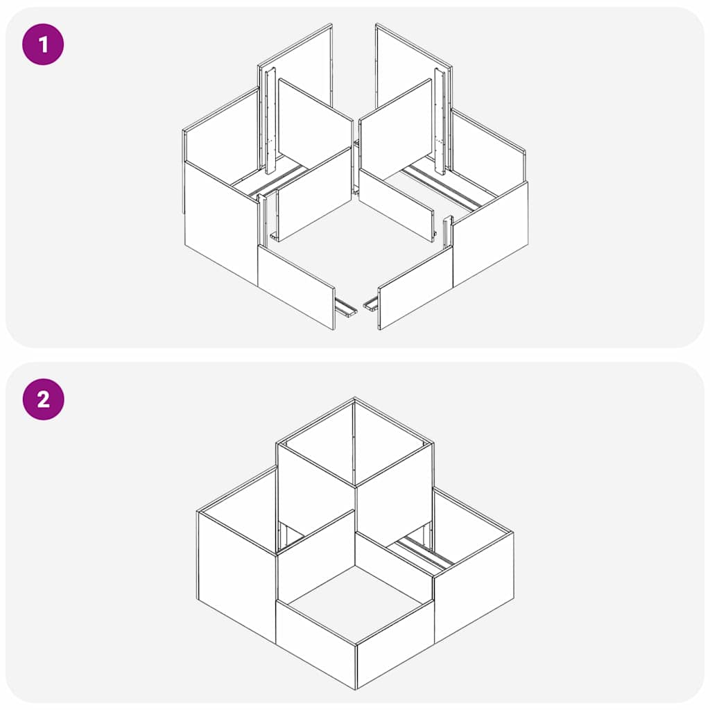 Gartenblumentopf Weiß 100 x 100 x 60 cm Stahl