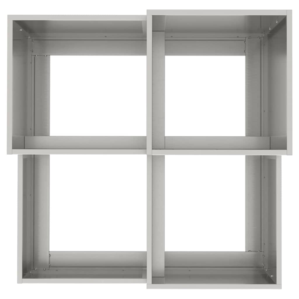 Gartenblumentopf Silber 100 x 100 x 60 cm Edelstahl