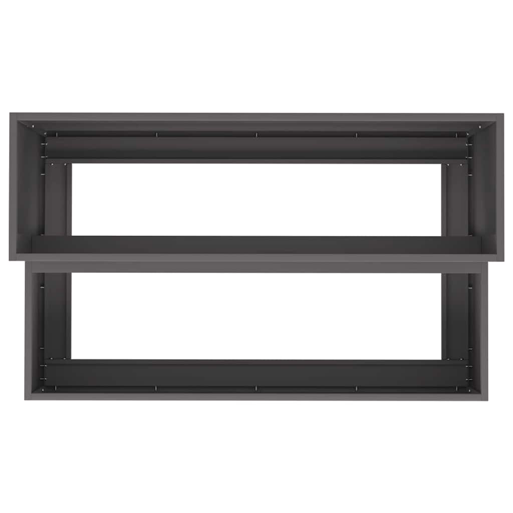 Gartenblumentopf Schwarz 100 x 60 x 45 cm Stahl