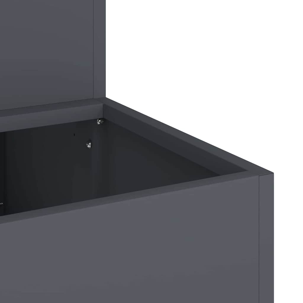 Gartenblumentopf Anthrazit 100 x 60 x 45 cm Stahl