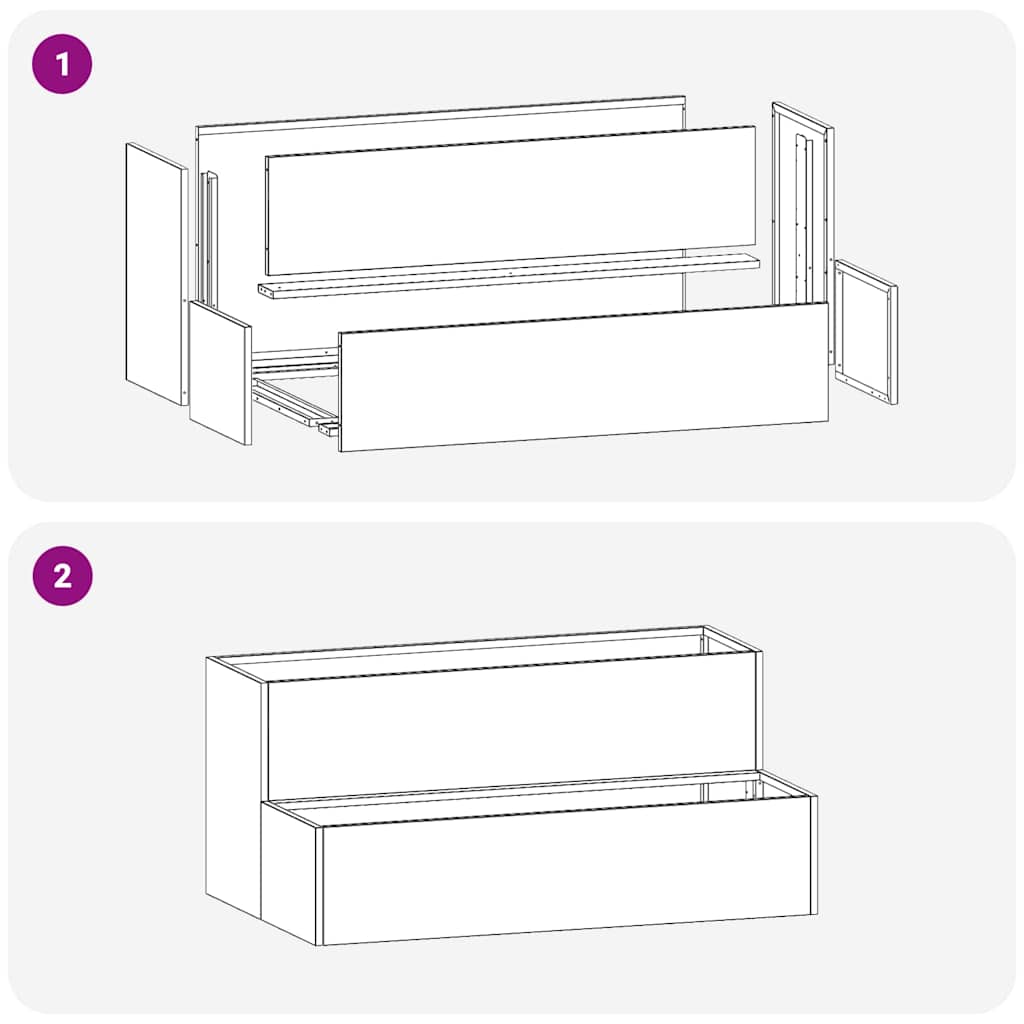 Gartenblumentopf Olivgrün 100 x 60 x 45 cm Stahl