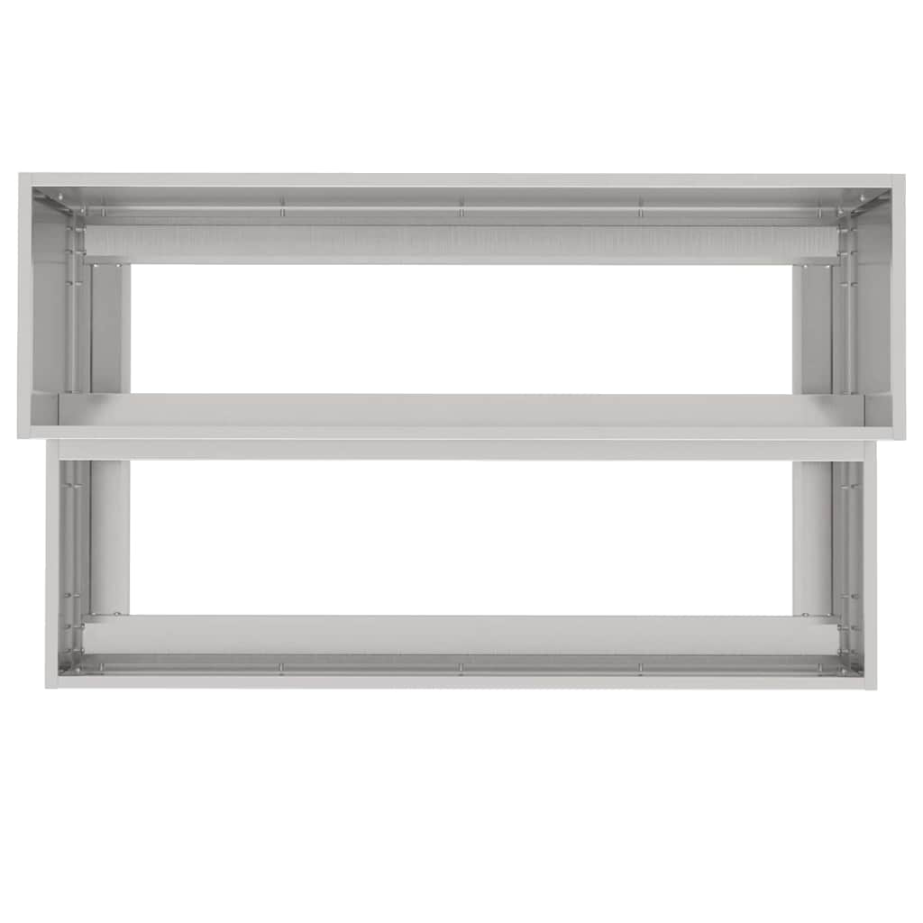 Gartenblumentopf Silber 100 x 60 x 45 cm Edelstahl