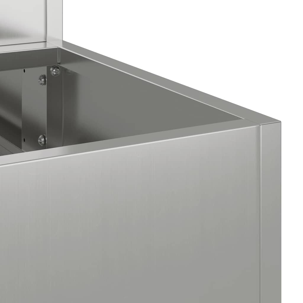 Gartenblumentopf Silber 100 x 60 x 45 cm Verzinkter Stahl