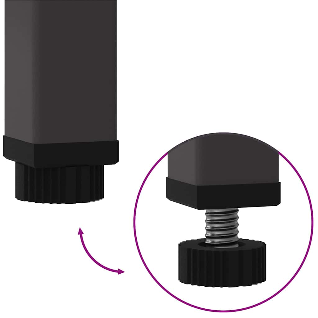 Hochbeet Gartenpflanzer Schwarz 100 x 26 x 82 cm Stahl