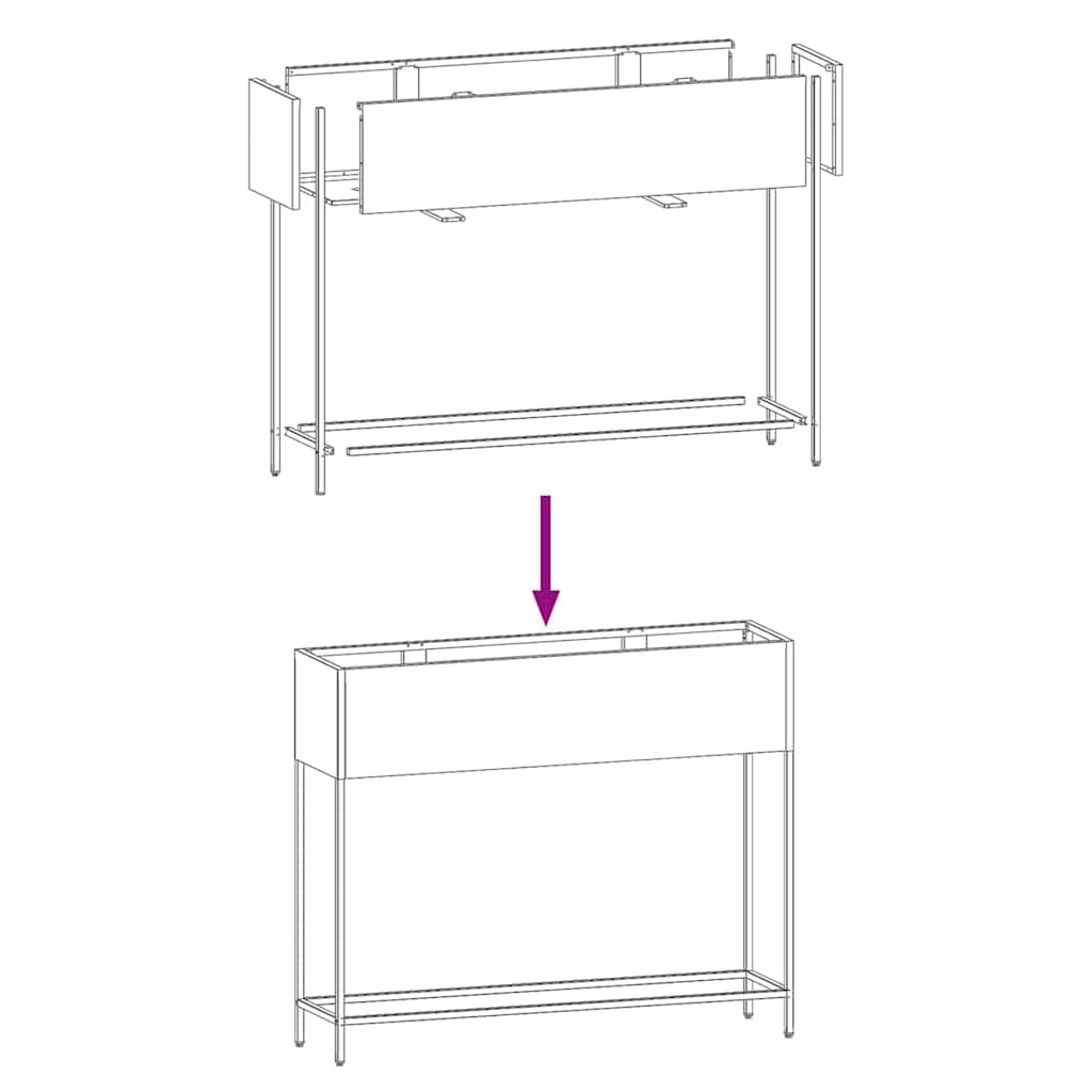 Hochbeet Gartenpflanzer Olivgrün 100 x 26 x 82 cm Stahl