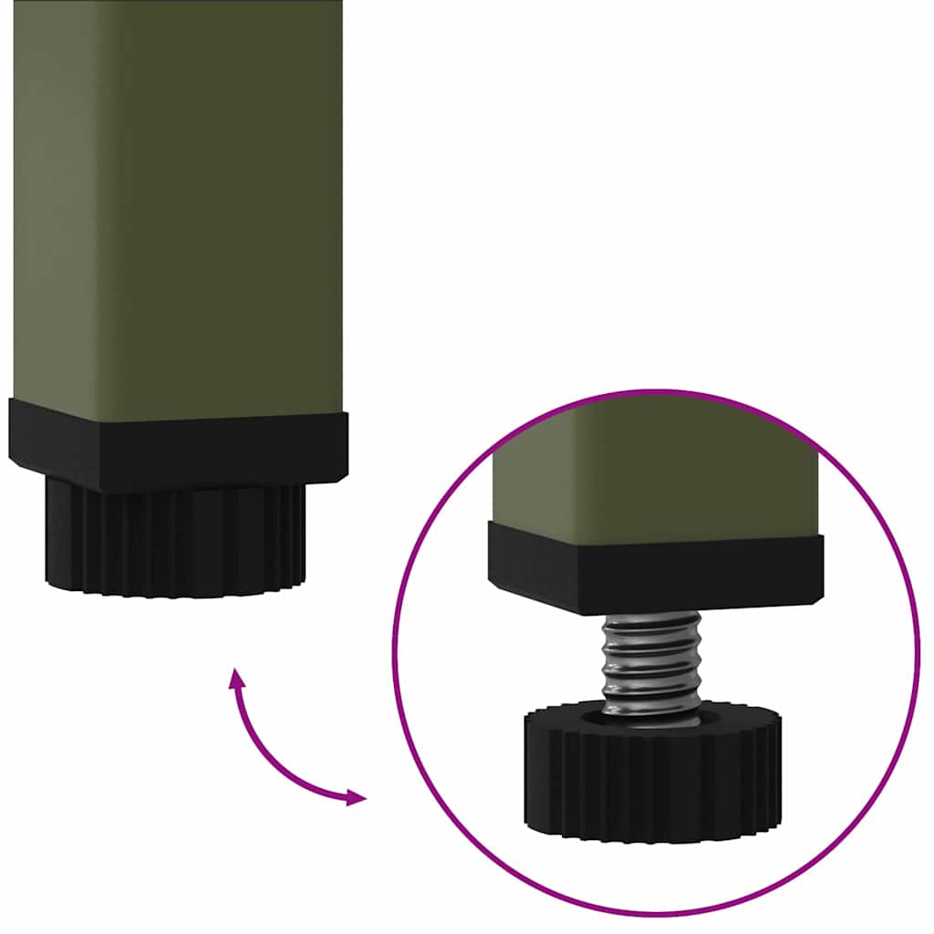 Hochbeet Gartenpflanzer Olivgrün 100 x 26 x 82 cm Stahl