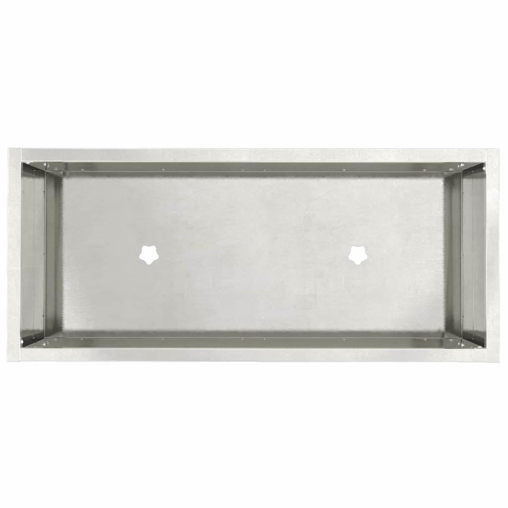 Hochbeet Gartenpflanzer Silber 60 x 26 x 45 cm Edelstahl
