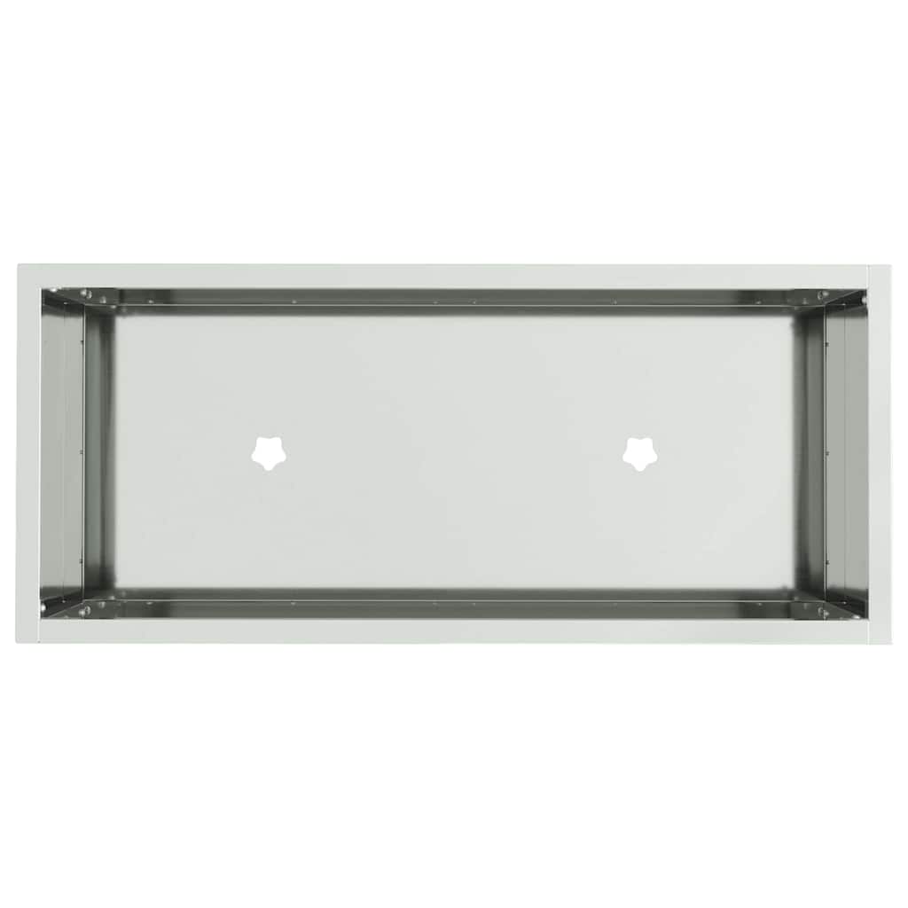 Hochbeet Gartenpflanzer Silber 60 x 26 x 45 cm Verzinkter Stahl