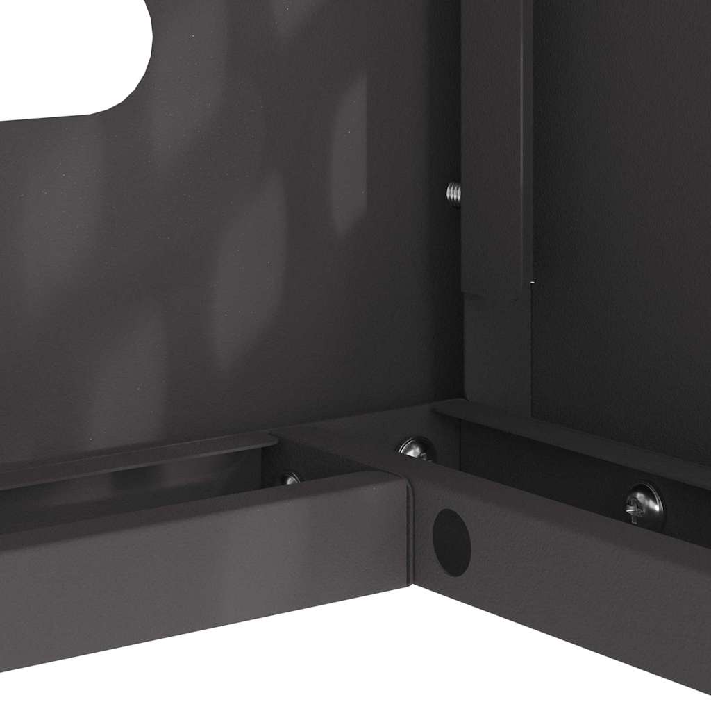 Klimaanlagenabdeckung Schwarz 100 x 50 x 70 cm Stahl