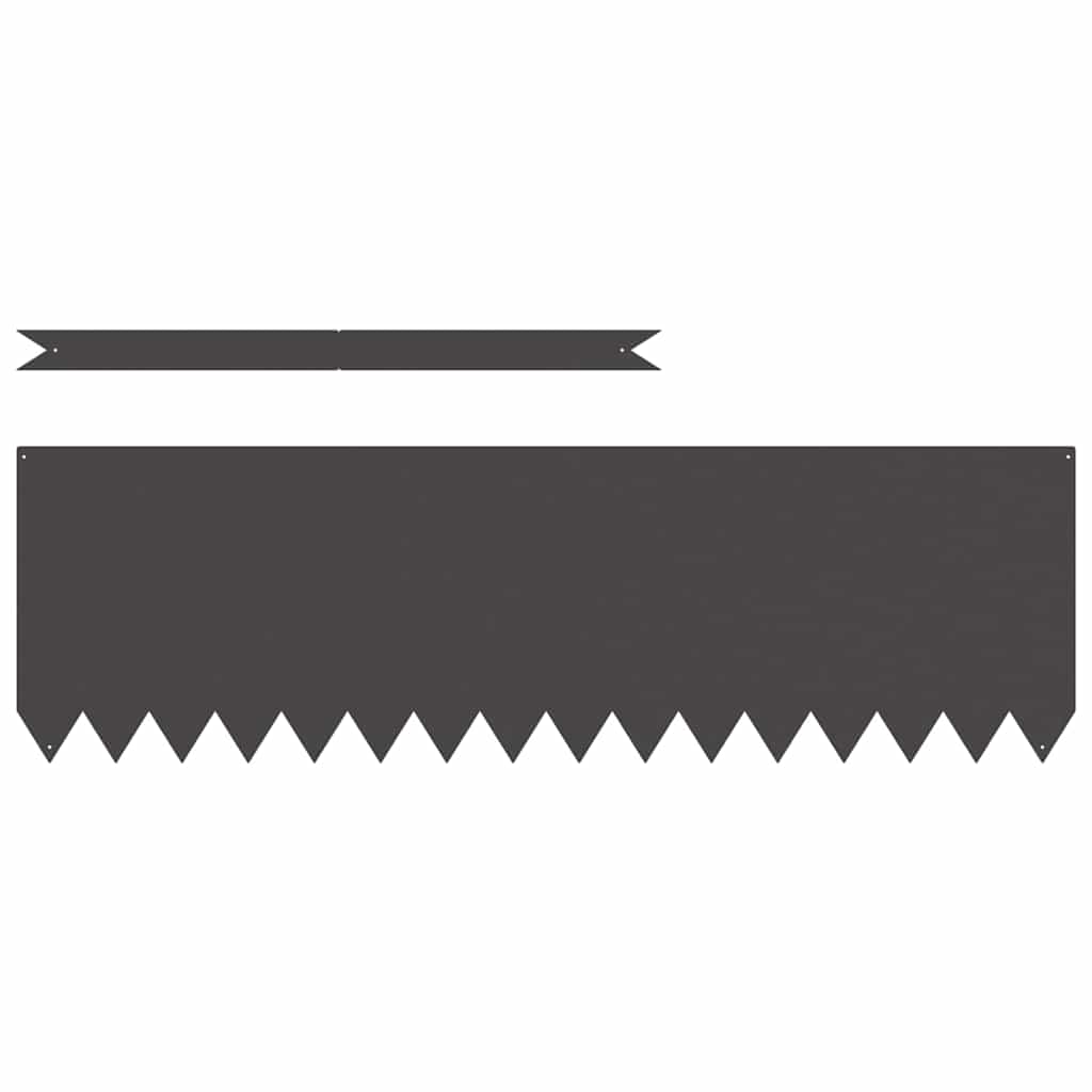 Rasenkanten 20 pcs Schwarz 100 x 0,05 x 30 cm Stahl