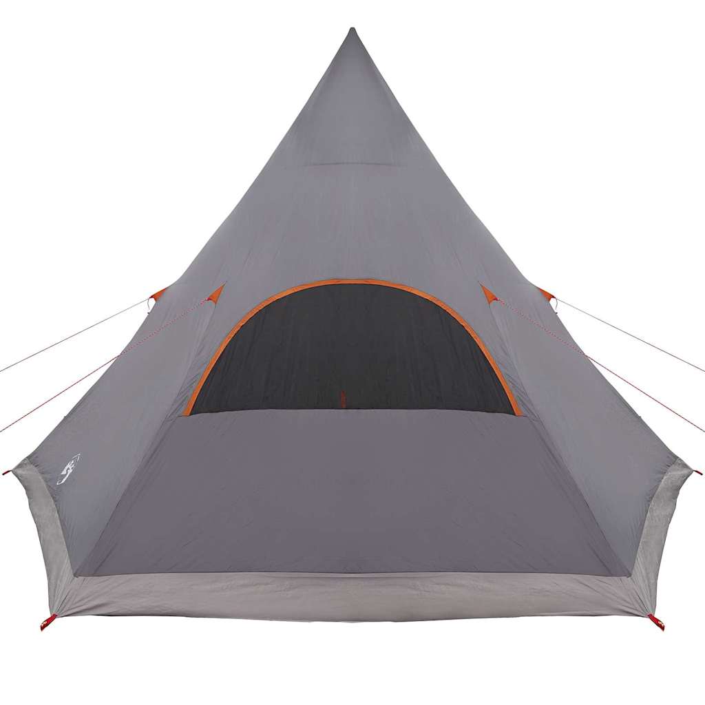 Teepee Zelt mit Dach Grau und Orange 545 x 450 x 295 cm