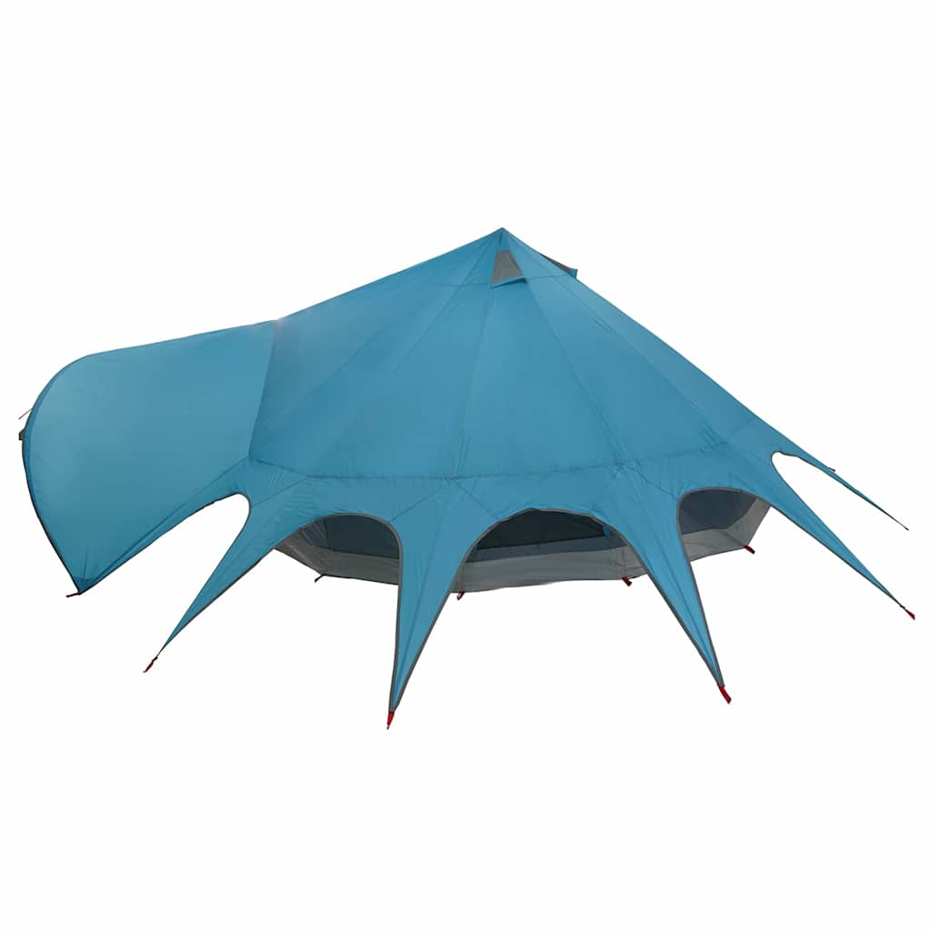 Teepee Zelt mit Dach Blau und Grau 600 x 600 x 347 cm