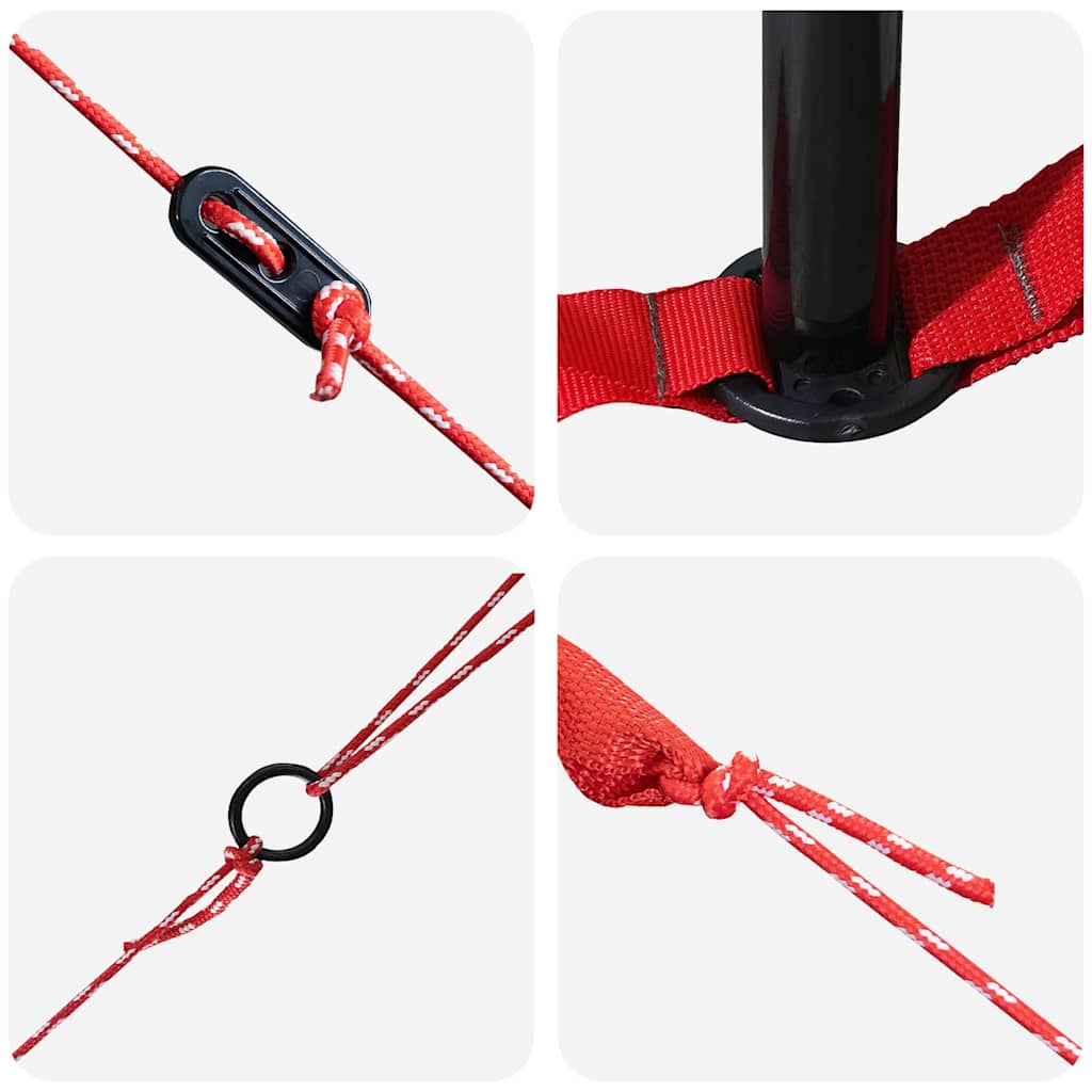 Teepee Zelt mit Dach Grau und Orange 490 x 410 x 210 cm