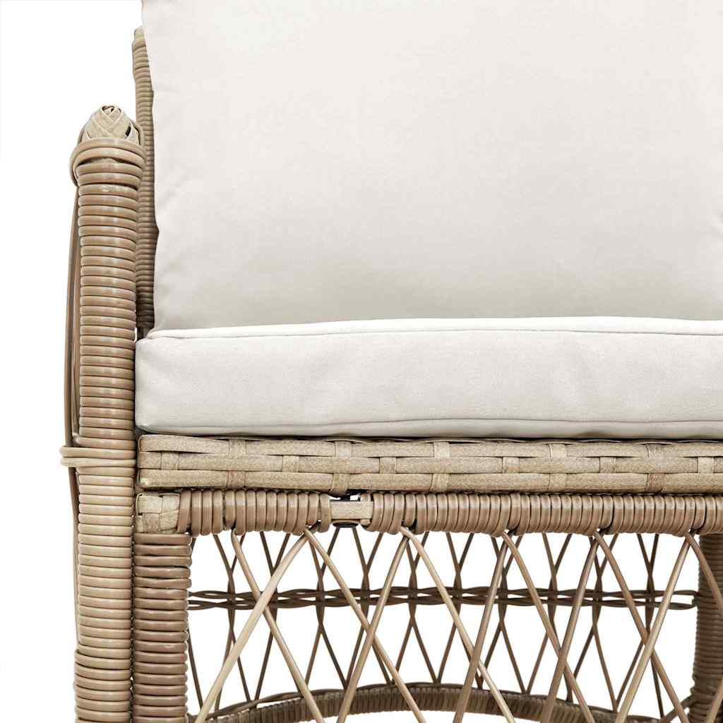 Gartenstuhl Beige 60 x 70 x 78 cm Poly-Rattan
