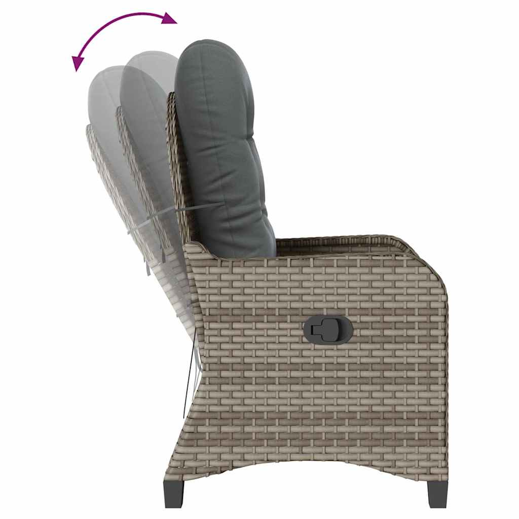 Relaxsessel Grau 56 x 66 x 95cm Poly-Rattan