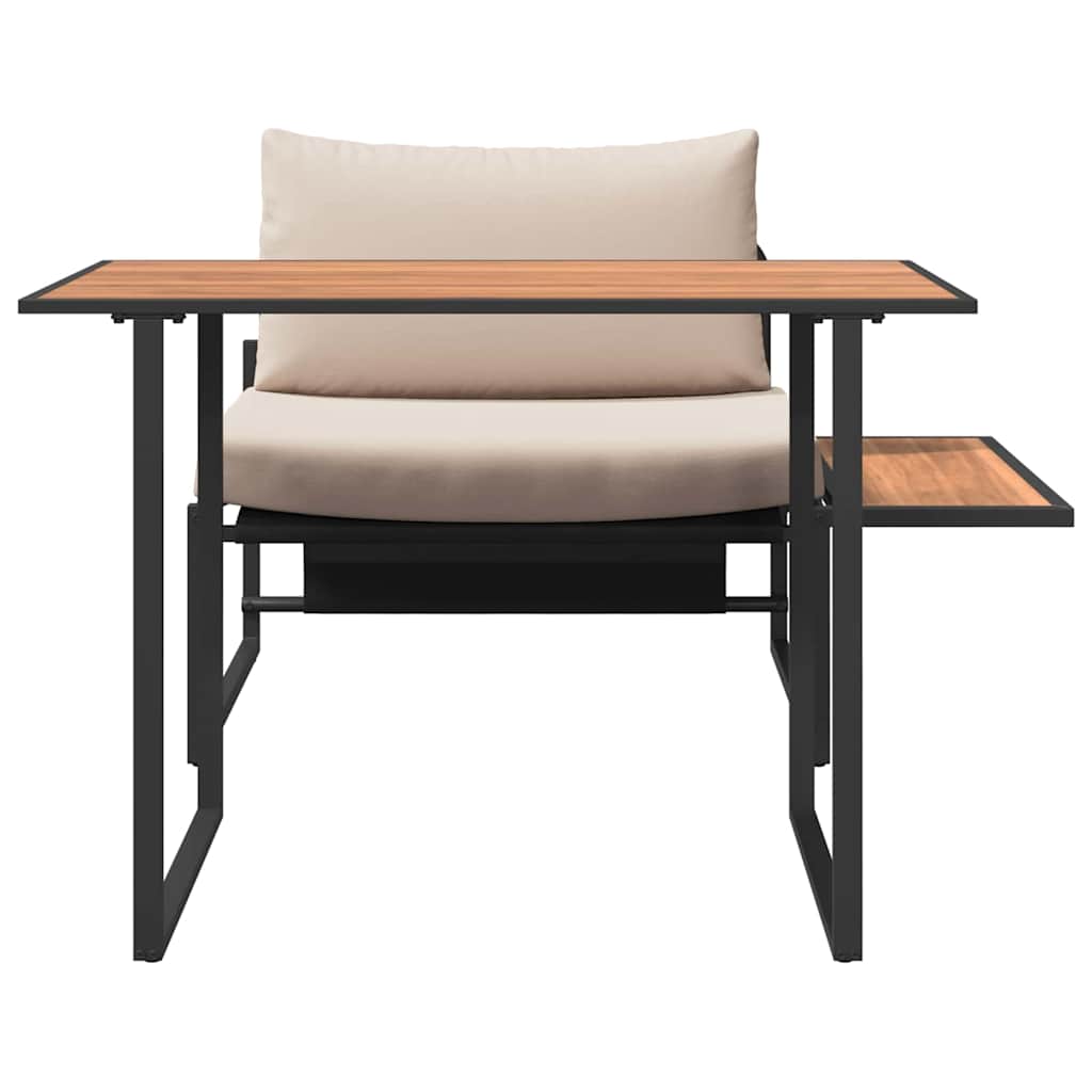 Garten Essgruppe 2 pcs Taupe Stahl