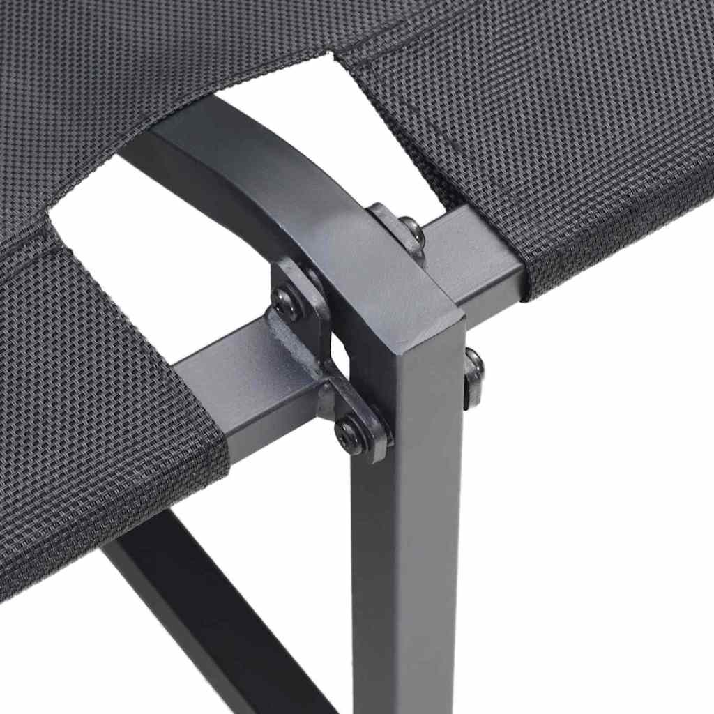 Gartensofa mit Kissen Braun 200.5 x 70 x 85.5 cm Metall