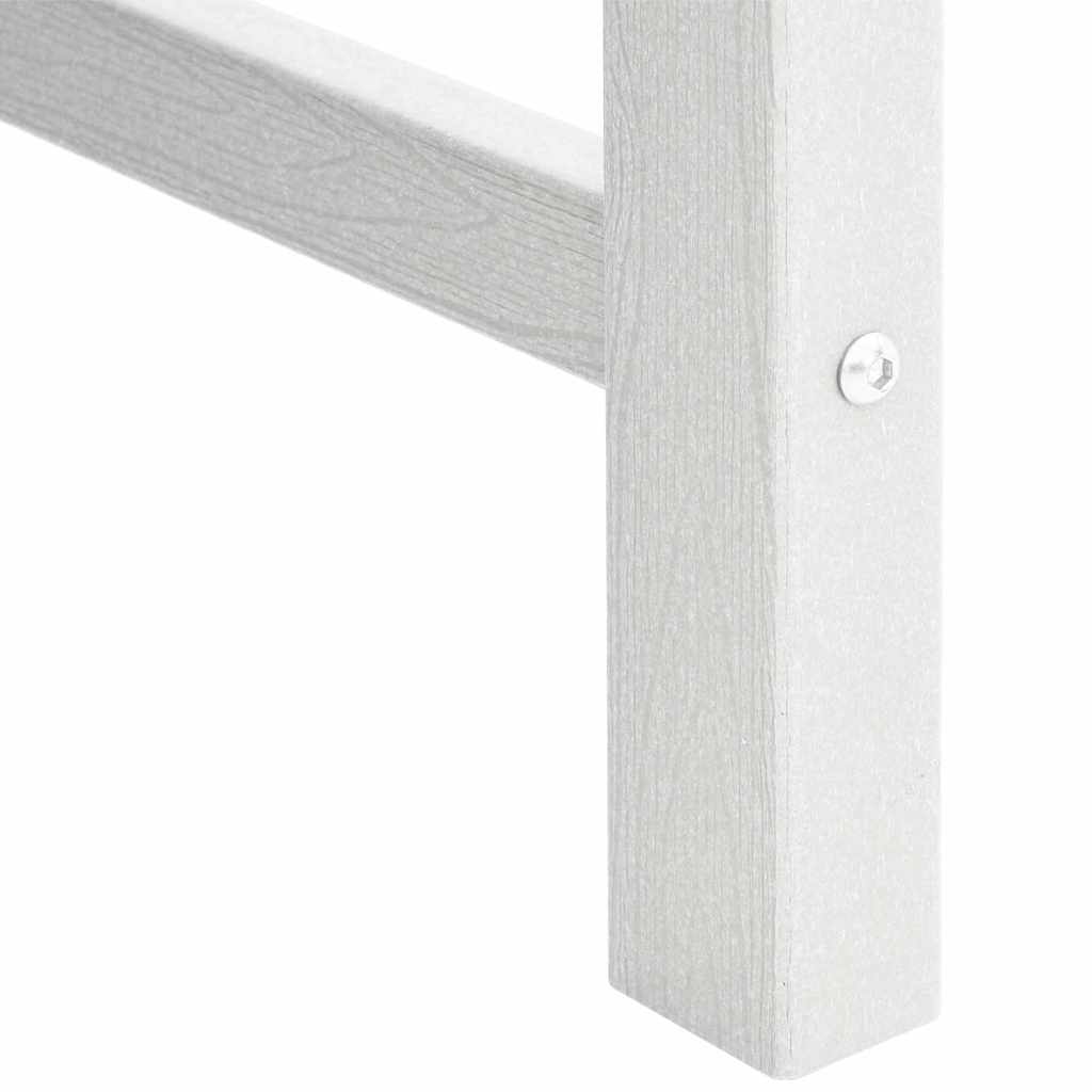 Gartenbank mit Kissen Weiß 120 x 59 x 88cm HDPE