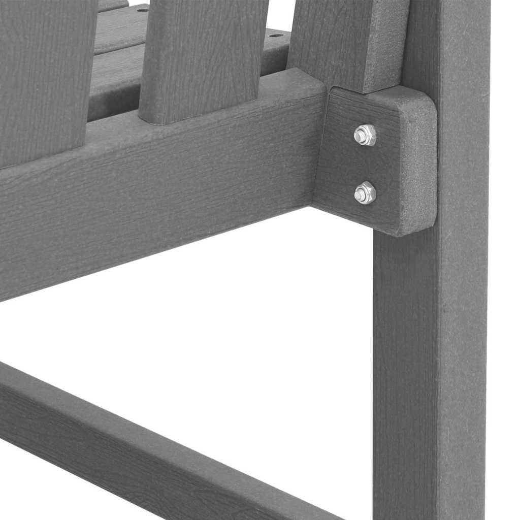 Gartenbank mit Kissen Hellgrau 120 x 59 x 88cm HDPE