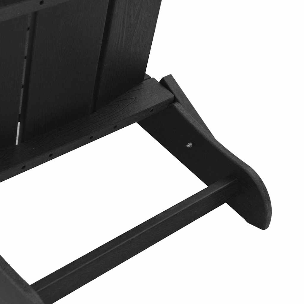 Klappbarer Adirondack-Stuhl Schwarz 74.5 x 80.5 x 90cm HDPE