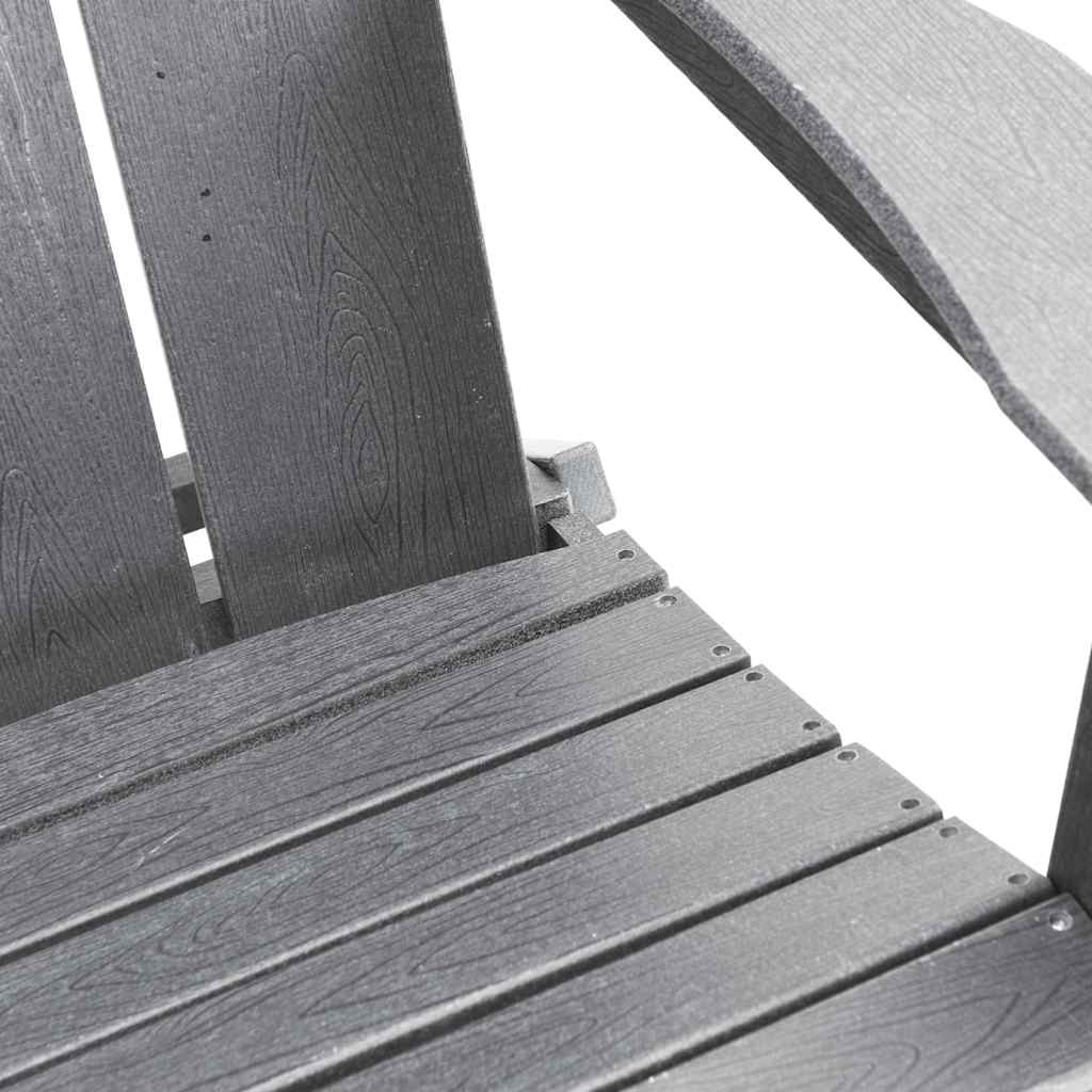 Klappbarer Adirondack-Stuhl Hellgrau 74.5 x 80.5 x 90cm HDPE