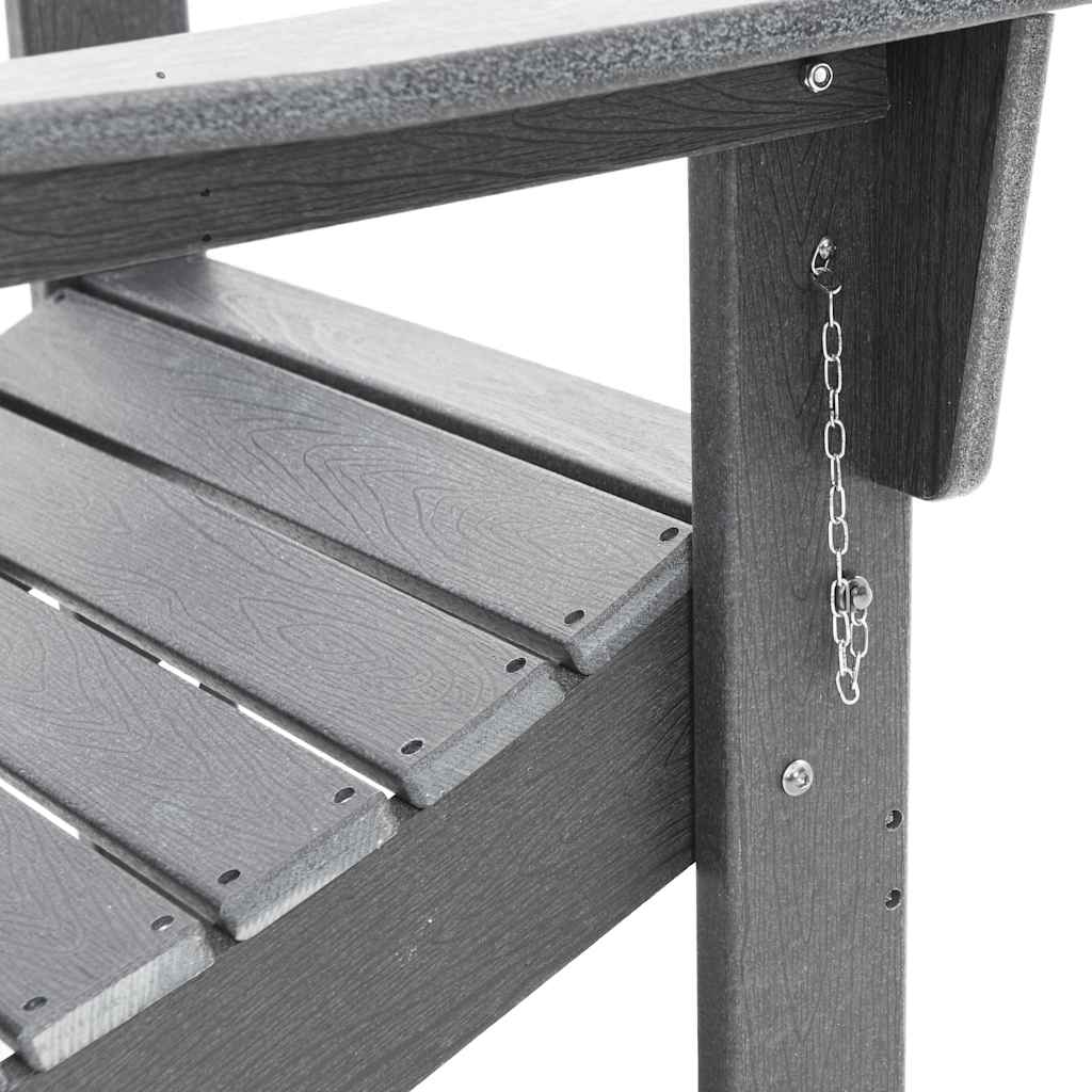 Klappbarer Adirondack-Stuhl Hellgrau 74.5 x 80.5 x 90cm HDPE