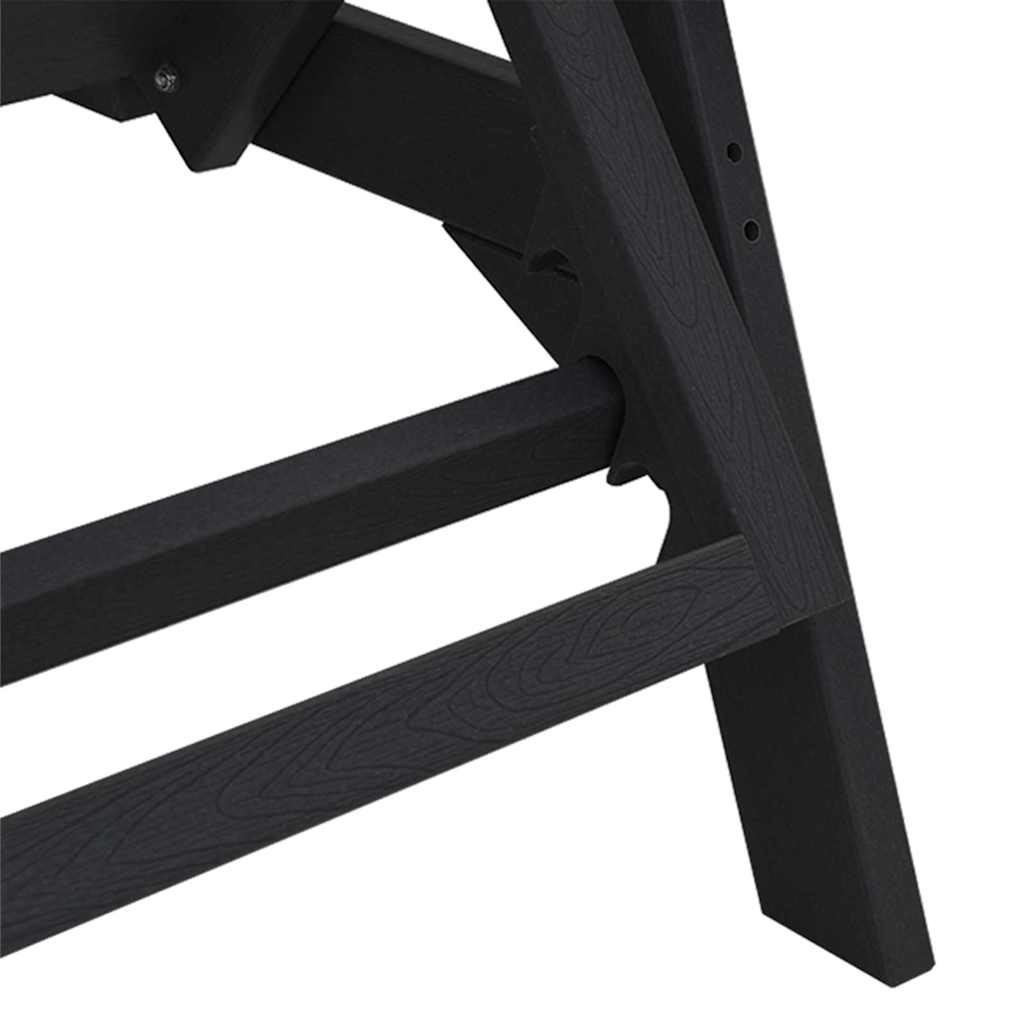 Sonnenliege Schwarz 73,5 x 92 x 90cm HDPE