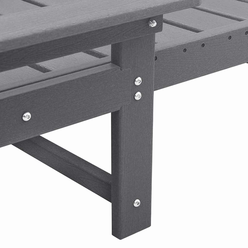 Sonnenliege Hellgrau 73,5 x 92 x 90cm HDPE