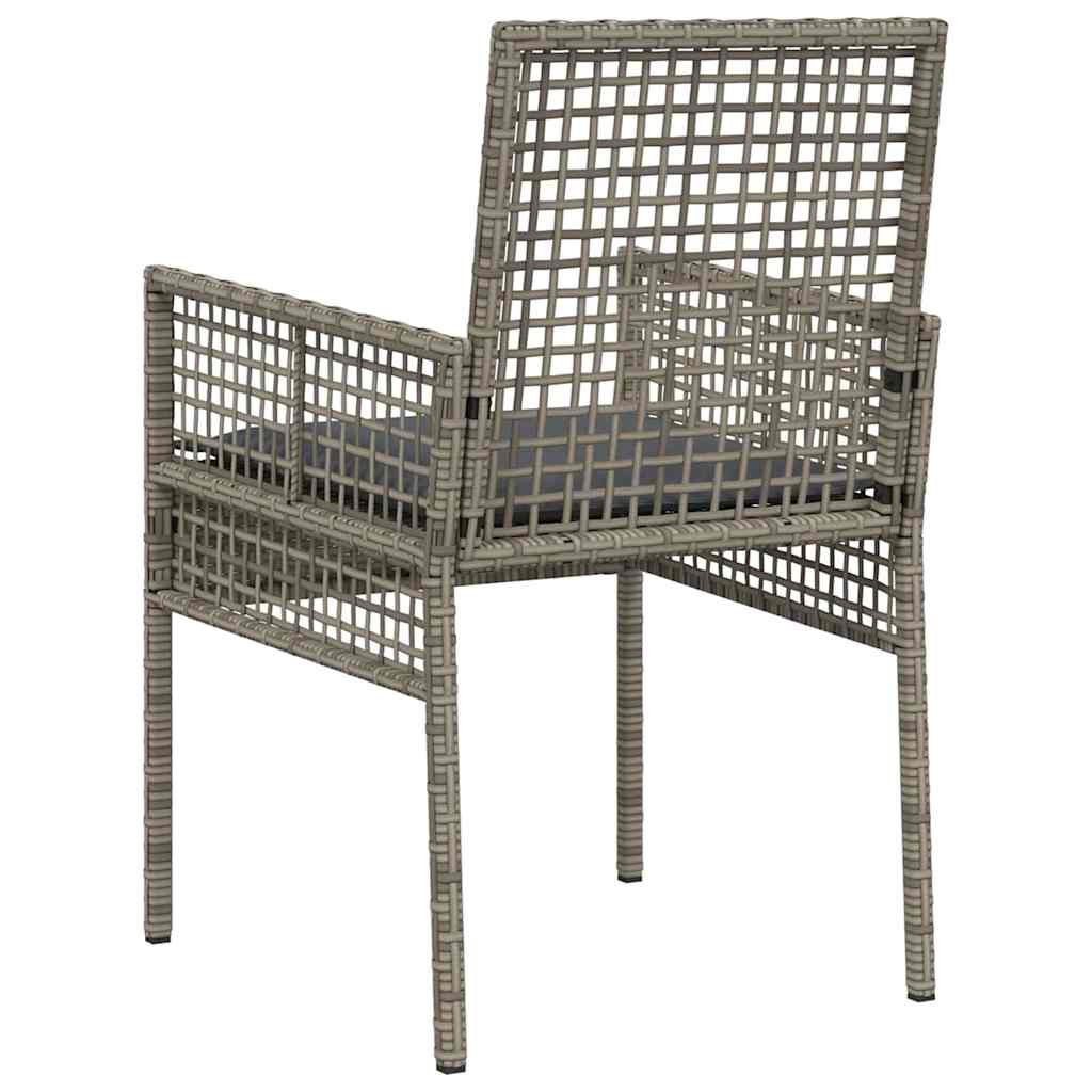 Gartenstuhl 2 pcs Grau 53 x 60 x 85 cm Poly-Rattan