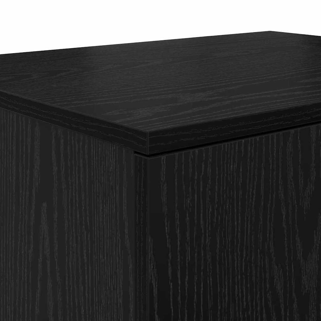 Badschrank Schwarz Eichen-Optik 127 x 41 x 40 cm Holzwerkstoff