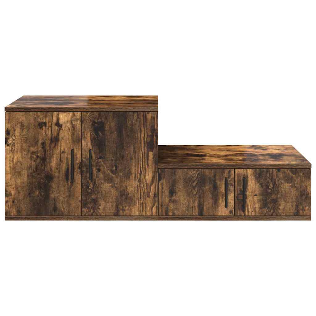 Badschrank Räuchereiche 118 x 41 x 40 cm Holzwerkstoff