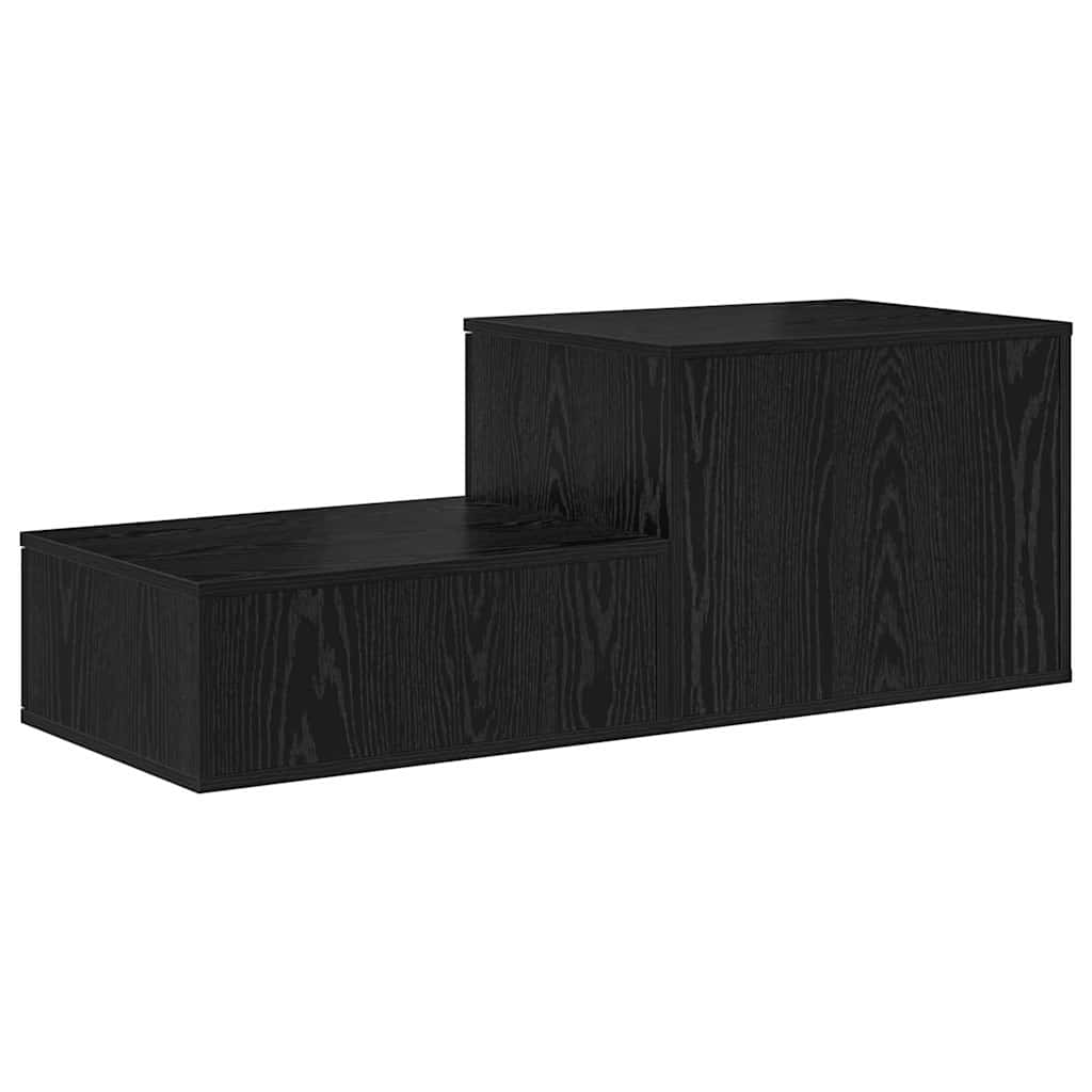 Badschrank Schwarz Eichen-Optik 103 x 41 x 40 cm Holzwerkstoff