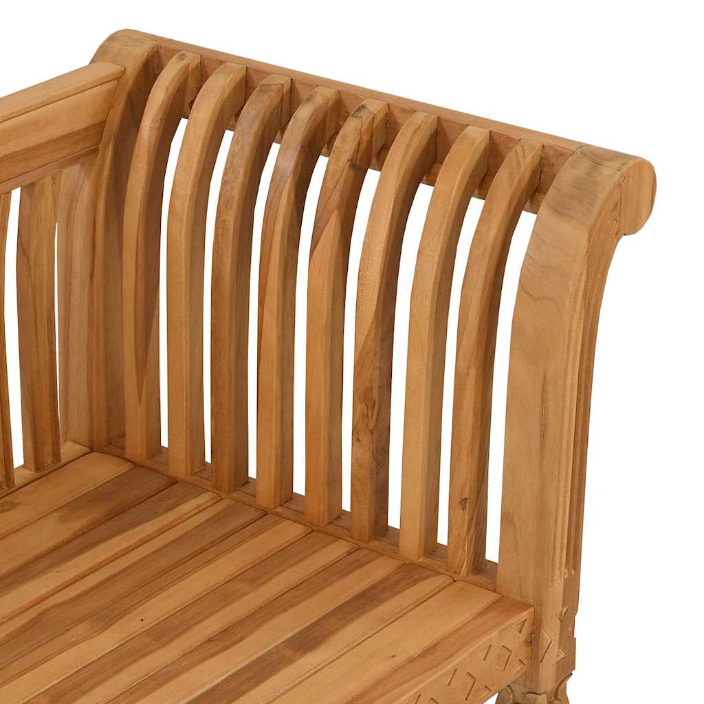 Gartenbank Braun 127,5 x 52 x 80 cm Teak-Massivholz