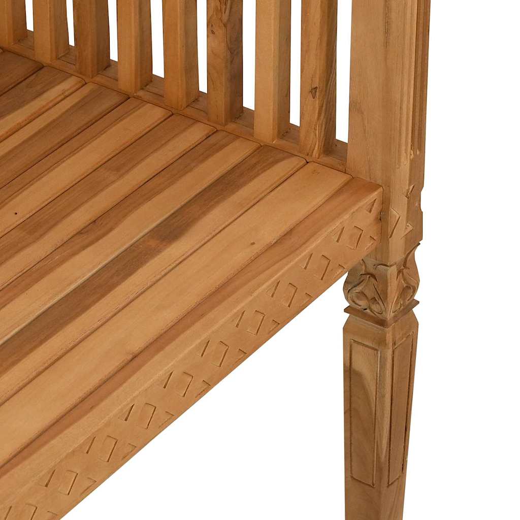 Gartenbank Braun 127,5 x 52 x 80 cm Teak-Massivholz