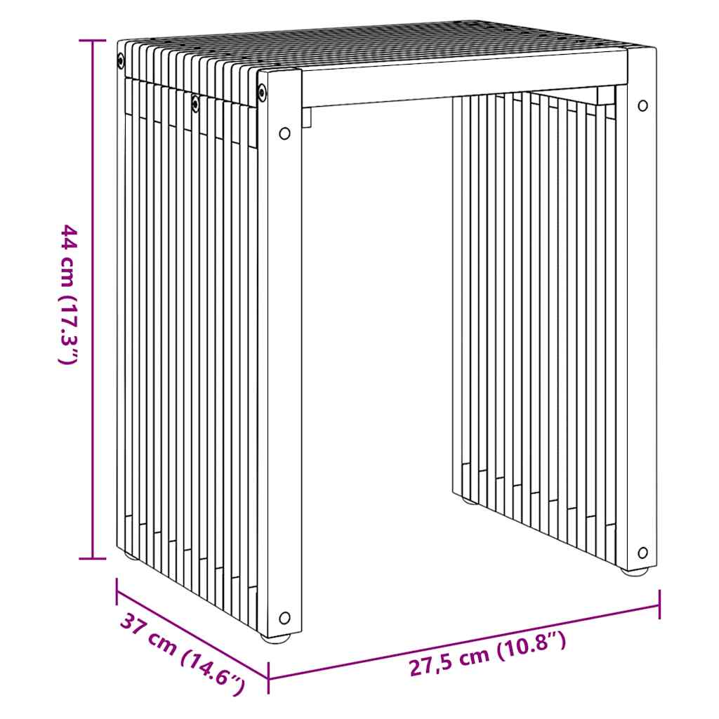 Nest von Beistelltischen Manuell 3 pcs Braun 33 x 44,5 x 51 cm