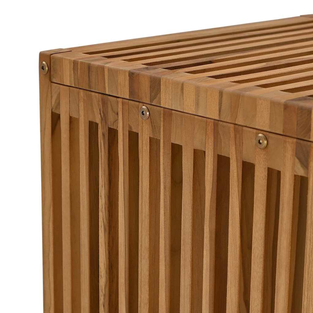 Garten Beistelltisch Braun 45 x 42.5 x 45 cm Teak-Massivholz