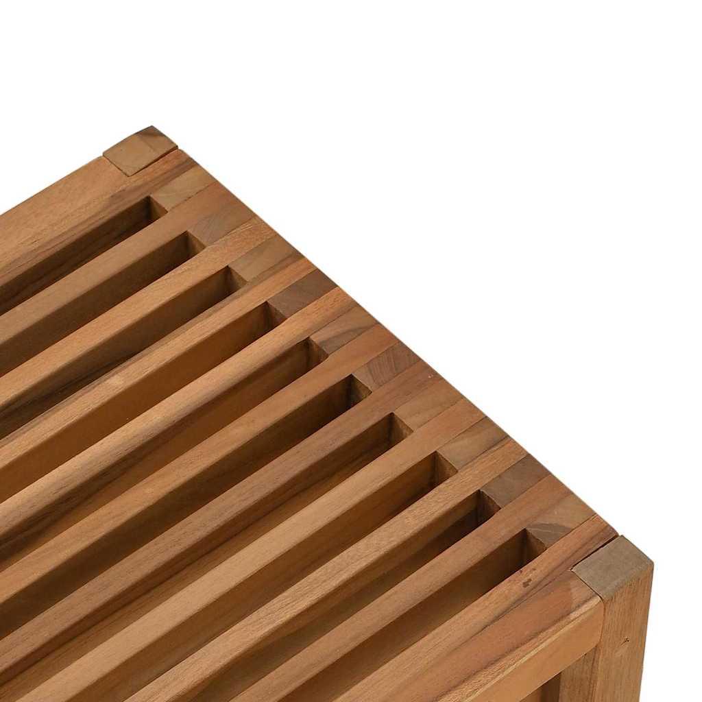 Garten Beistelltisch Braun 50 x 32,5 x 35 cm Teak-Massivholz