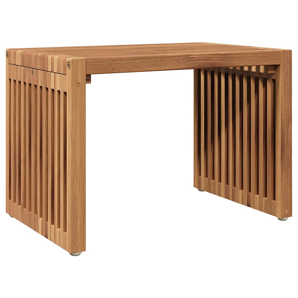 Garten Beistelltisch Braun 50 x 32,5 x 35 cm Teak-Massivholz